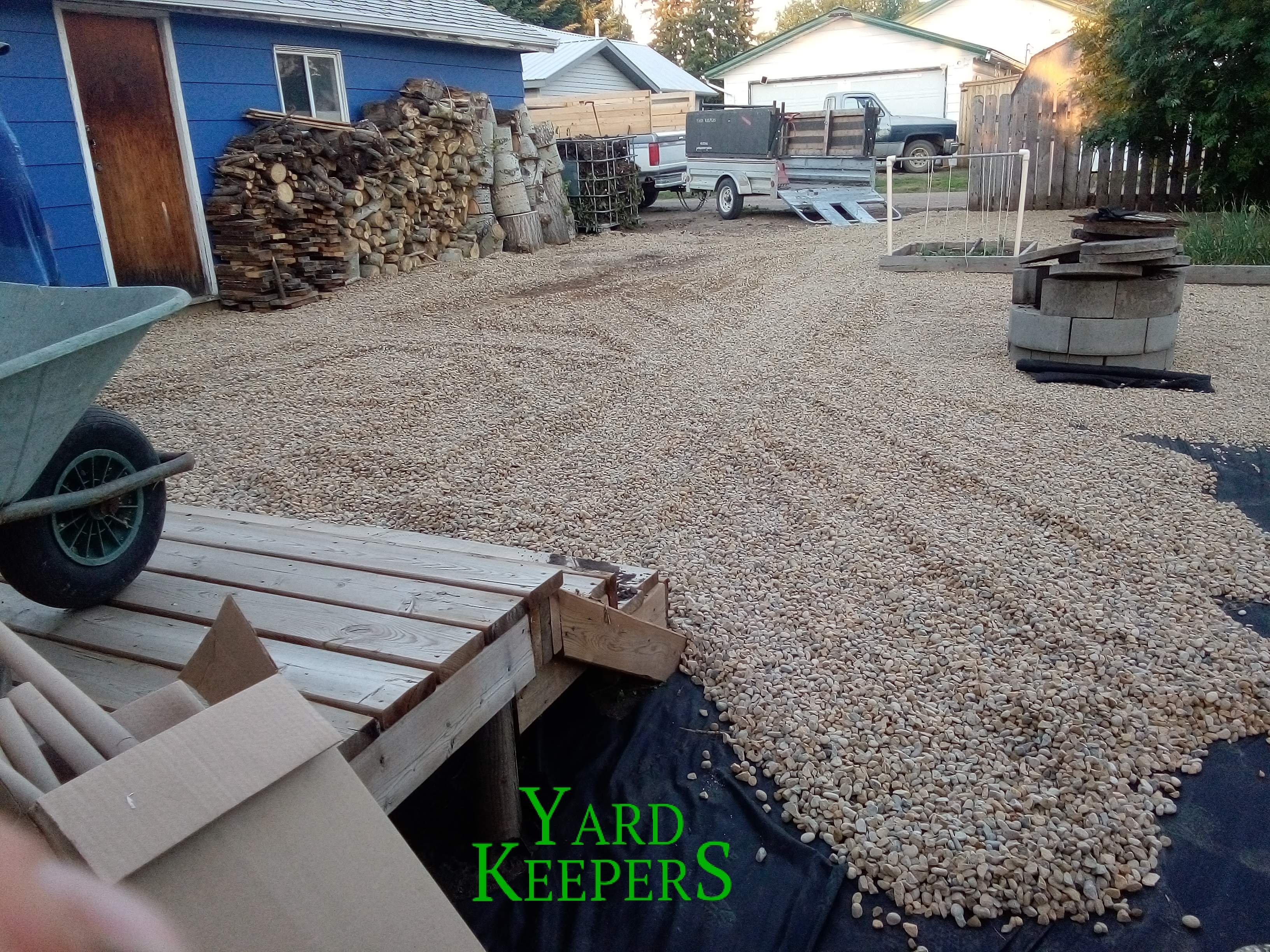 Stone Hardscaping Progress